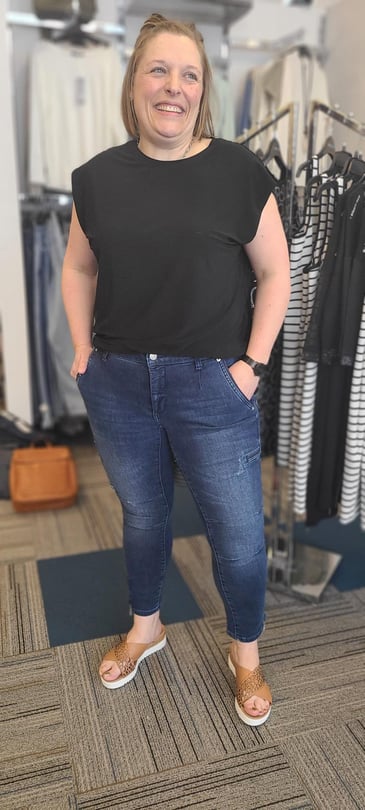 MAC JEANS DE TYPE CARGO TAILLE RÉGULIÈRE JAMBE ÉTROITE