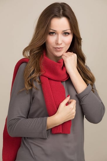 KAMEA FOULARD DE TRICOT EN LAINE COULEUR UNIE