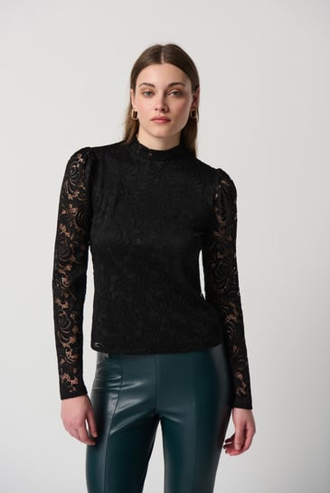 JOSEPH RIBKOFF HAUT COL MONTANT DENTELLE
