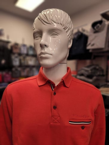 ETHNIC BLUE POLO À MANCHE LONGUE STYLE OUATÉ Spécialités