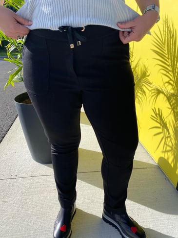 ORLY PANTALON PULL ON BANDE LUSTRÉ SUR LE COTÉ