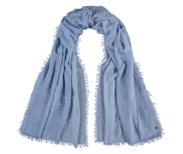 FRAAS FOULARD LÉGER COULEUR UNI AVEC PETITES FRANGES