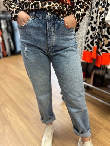 OUI JEANS TAILLE HAUTE JAMBE DROITE