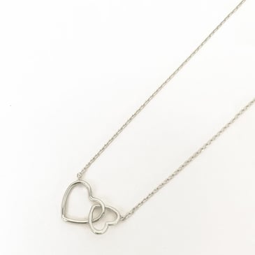 CARACOL CHAINETTE PENDENTIF DUO COEUR