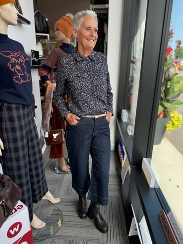Lois Jeans Femme Janice gaucho en jeans foncé