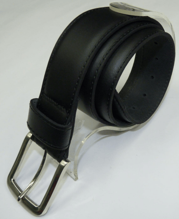 MARCO CEINTURE POUR HOMME NOIR MAT EN CUIR VÉRITABLE