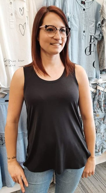 TRIBAL CAMISOLE COL ROND BAS ARRONDI TISSU LEGER