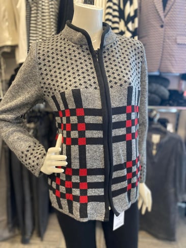 VITESI VESTE FERMETURE ÉCLAIR EN LAINE GRIS