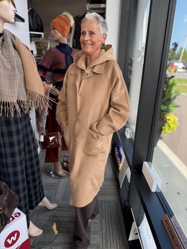 Yest Quenna manteau en lainage long avec partie détachable