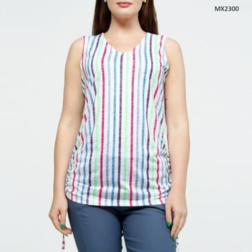 MOFFI CAMISOLE RAYE VERTICALE CORDON AU BAS