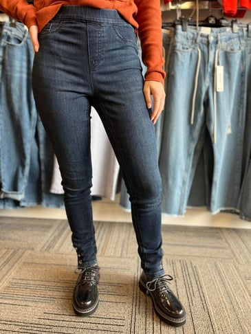 CHARLIE B JEANS PULL ON AVEC BOUTONS A LA CHEVILLE