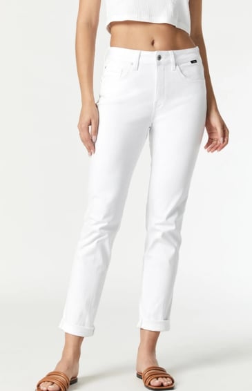 MAVI JEANS KATHLEEN DENIM BLANC SLIM BOYFRIEND