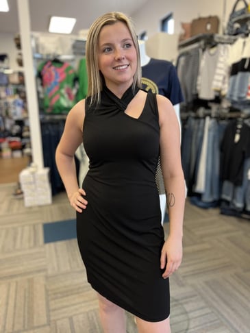 MICHAEL KORS FEMME ROBE NOIR CROISE AU COU