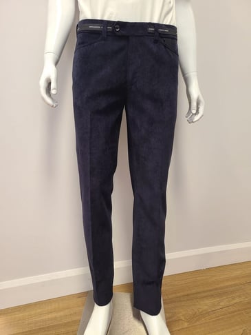 CITADIN PANTALON EN VELOURS COTELÉ MARINE TAILLE ÉLASTIQUE