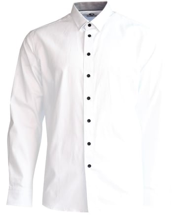 MARCO CHEMISE MANCHE LONGUE BLANCHE BOUTONS DE COULEUR