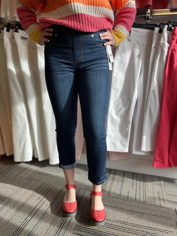 LIVERPOOL JEANS SKINNY CHLOE PULL ON FONCÉ