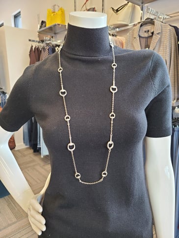SAZZU COLLIER CHAÎNE AVEC MAILLE COULEUR ARGENT TERNI
