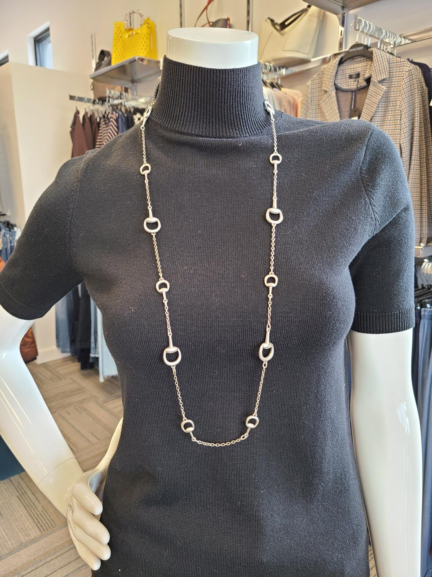 SAZZU COLLIER CHAÎNE AVEC MAILLE COULEUR ARGENT TERNI