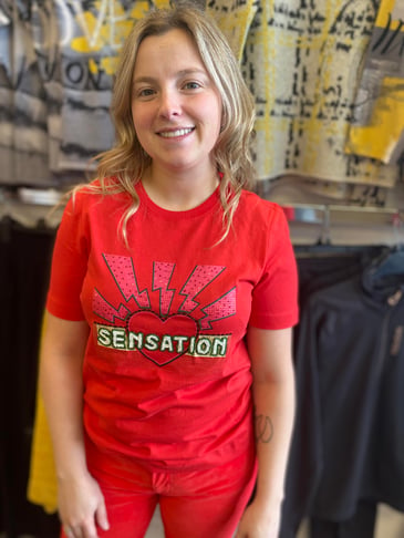 OUI T-SHIRT SENSATION AVEC COEUR BRILLANT