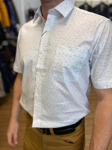 MARCO CHEMISE MANCHE COURTE IMPRIME CARRE