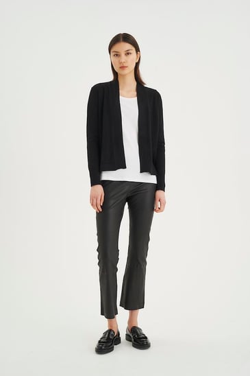 IN WEAR CARDIGAN À MANCHE LONGUE NOIR UNI SANS ATTACHE