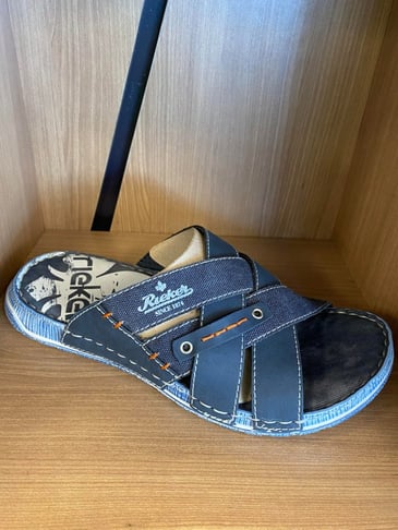 RIEKER HOMME SANDALE EFFET DENIM MARINE