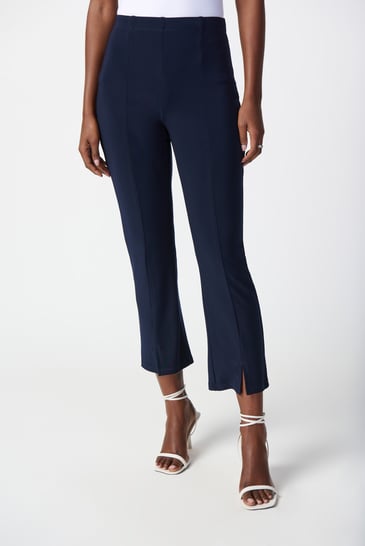 JOSEPH RIBKOFF PANTALON A ENFILER EN TRICOT SOYEUX FENTE AU BAS