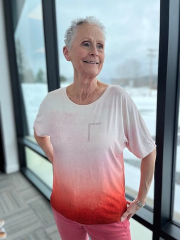 GERRY WEBER T-SHIRT DEGRADE ROUGE DIAMANT