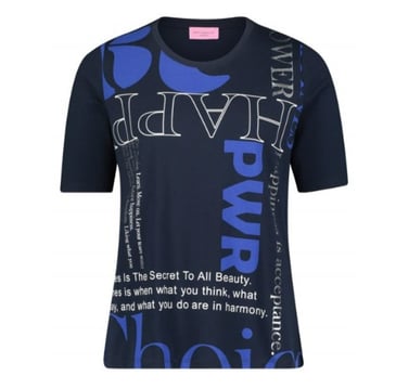 BETTY BARCLAY T-SHIRT IMPRIMÉ ÉCRITURE MARINE