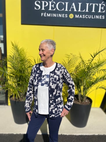 RABE VESTE FERMETURE ÉCLAIR IMPRIMÉ AVEC BRILLANT EN TRICOT