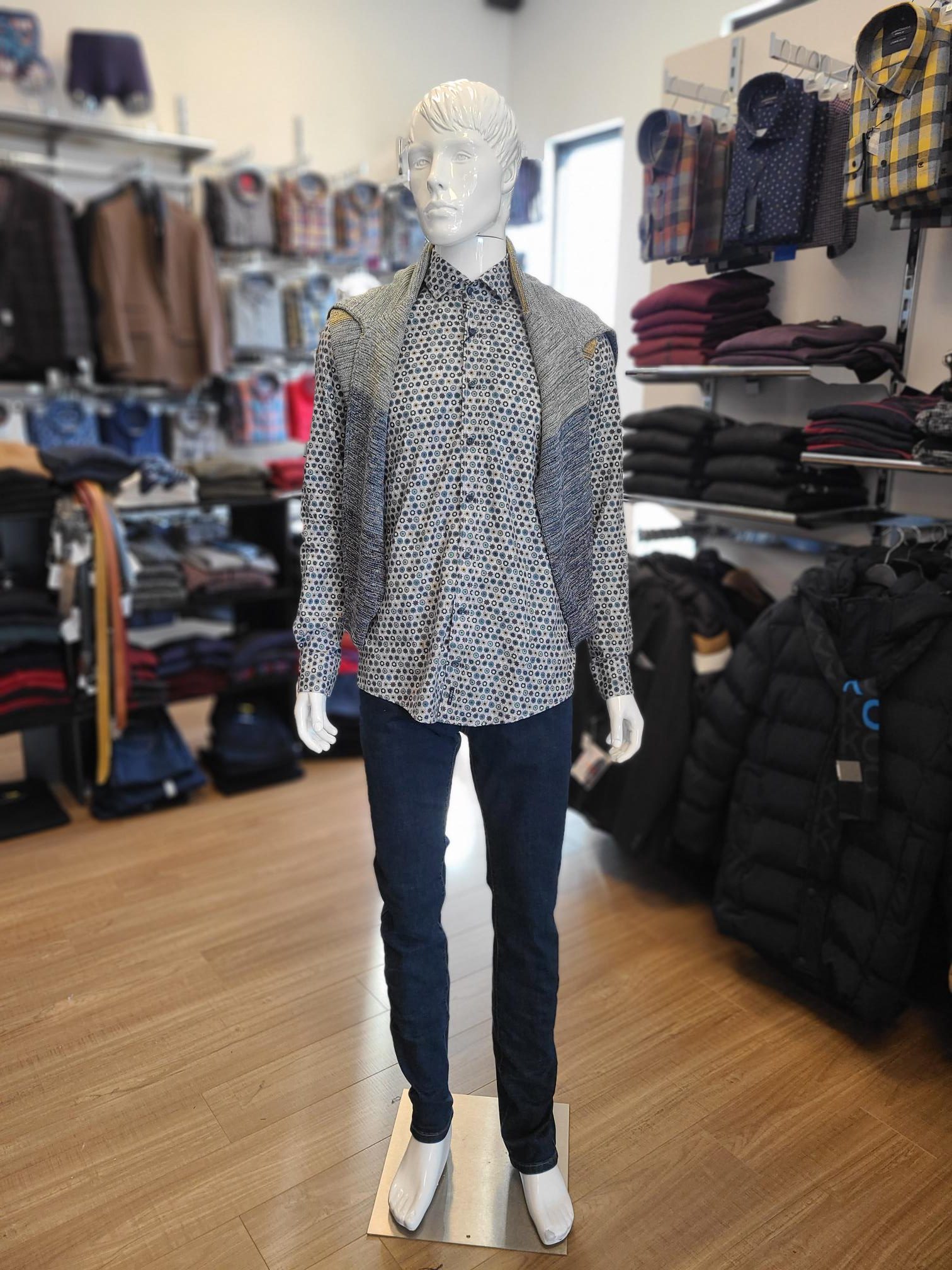 LOIS HOMME JEANS TAILLE SEMI-BASSE ÉLASTIQUE ET JAMBE AJUSTÉE