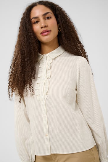 Cream Hati blouse manche longue avec jabot