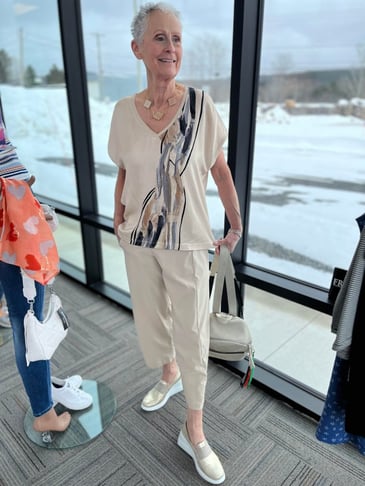 GERRY WEBER HAUT MANCHE COURTE COL V BRANCHE