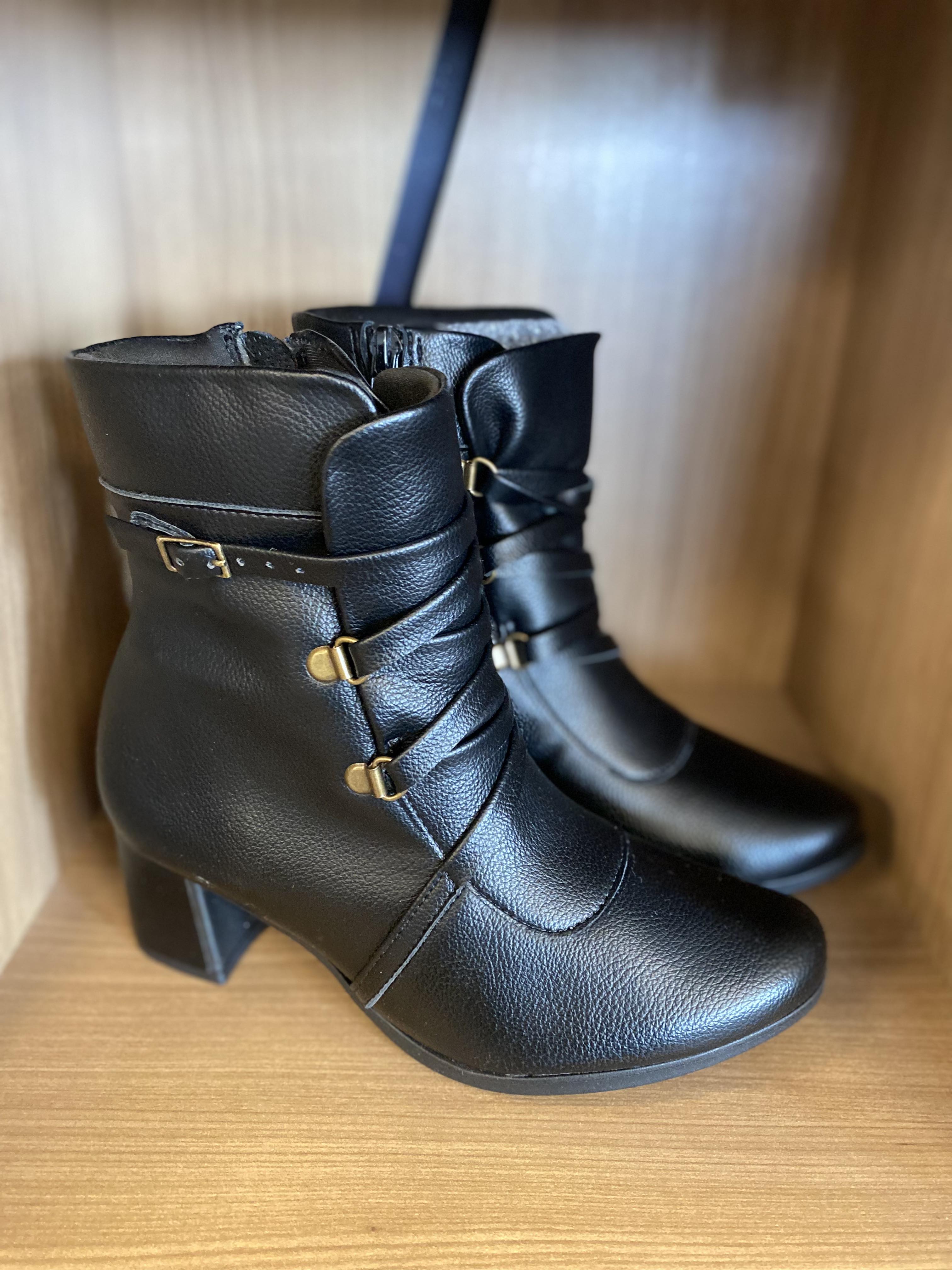 PICADILLY BOTTE TALON CARRÉ EN CUIR LACET - Spécialités Féminines et  Masculines