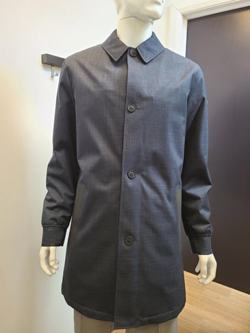 MICHAEL KORS HOMME MANTEAU MI-SAISON MARINE ATTACHE AVEC BOUTONS
