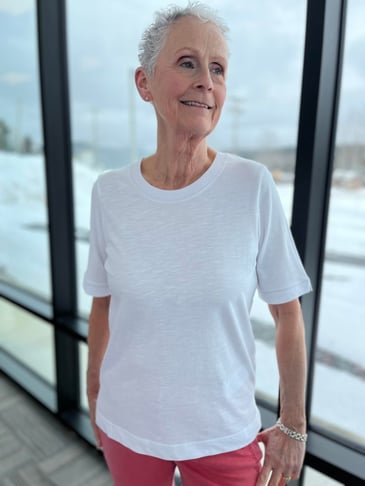 GERRY WEBER T-SHIRT BLANC MANCHE AU COUDE