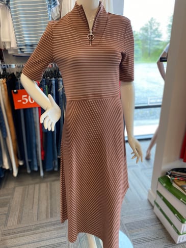 IN WEAR ANNABELL ROBE RAYÉ COL MONTANT