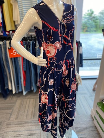 FRANK LYMAN JUMPSUIT SANS MANCHE COL V FERMETURE ÉCLAIR HORLOGE