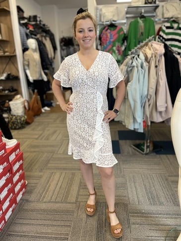 MICHAEL KORS FEMME ROBE CACHE COEUR FLEUR DENTELLE