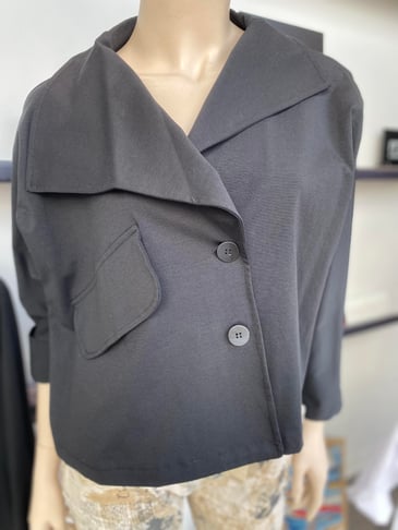 PAOLO TRICOT VESTE COURTE DEUX BOUTONS