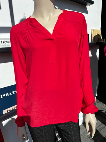 OUI BLOUSE COL V UNI