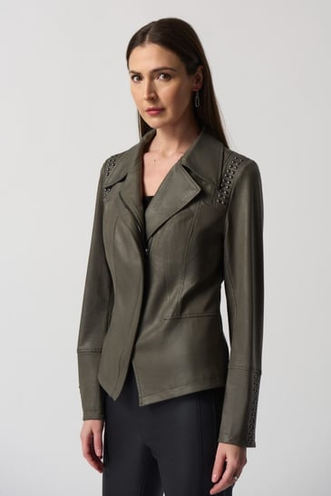 JOSEPH RIBKOFF VESTE FERMETURE ECLAIR PERLE AU COU BRAS