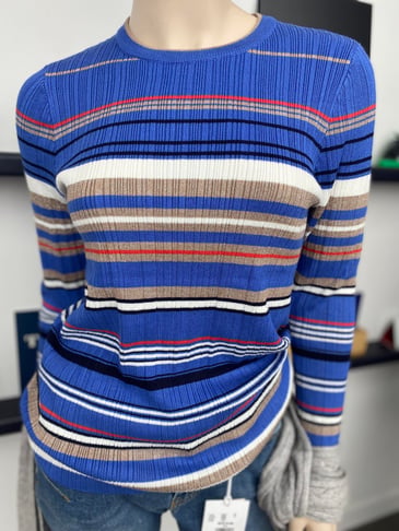 WNT SWEATER RAYÉ AVEC BRILLANT AU COL