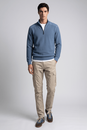 Point Zero homme Tricot demi zip avec intérieur en molleton