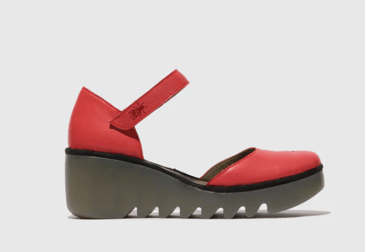 FLY SANDALE TALON COMPENSEE RASPBERRY
