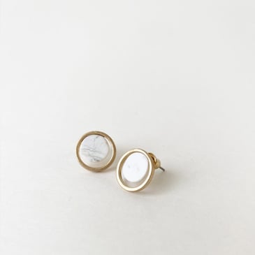 CARACOL BOUCLE D'OREILLE PIERRE SUR ANNEAU