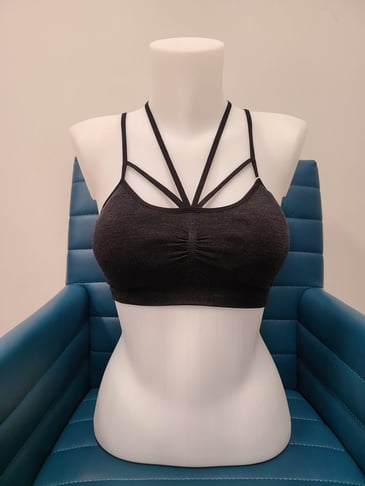 C'EST MOI BRALETTE CHARCOAL PLUSIEURS BRETTELLES FINES CROISÉES