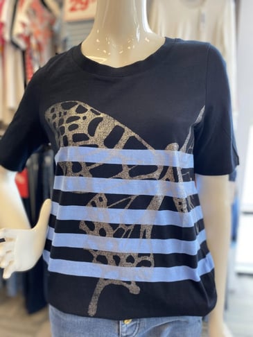 GERRY WEBER T-SHIRT RAYURE ET PAPILLON