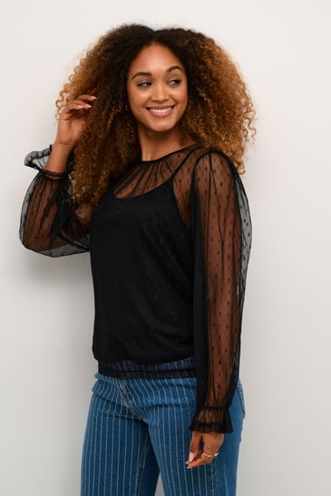 CREAM irma ls t-shirt mèche avec camisole intégrée