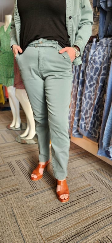 ORLY PANTALON JAMBE DROITE CEINTURE
